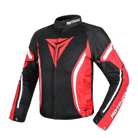 Chaqueta para motociclismo Oxford 600D MotoWolf 0505 - Roja-0