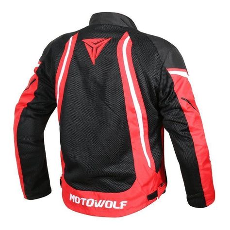 Chaqueta para motociclismo Oxford 600D MotoWolf 0505 - Roja-2