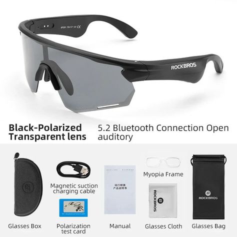 Lentes de ciclismo bluetooth polarizado TAC Rockbros SP251-4