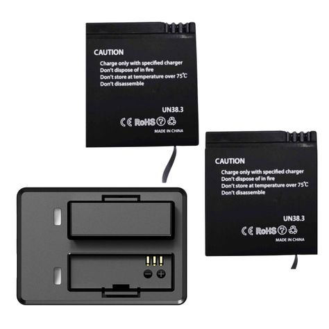 Pack Cargador de baterías Dual y 2 Baterias para cámaras Sjcam SJ6 LEGEND y SJ6 PRO-4