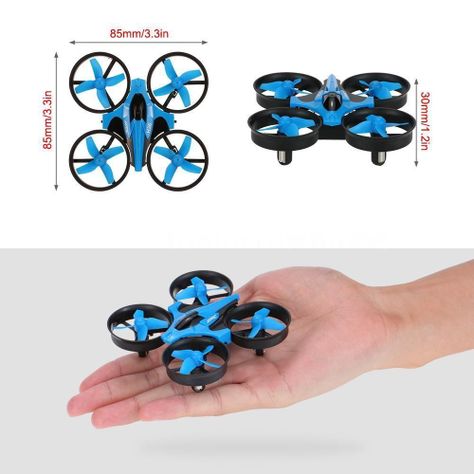 Dron JJRC H36 2.4GHz Gyro RC Quadcopter 2 BATERIAS - Azul-2