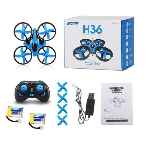 Dron JJRC H36 2.4GHz Gyro RC Quadcopter 2 BATERIAS - Azul-1