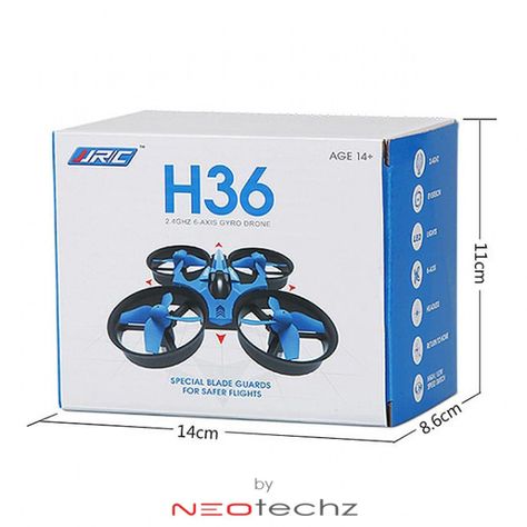 Dron JJRC H36 2.4GHz Gyro RC Quadcopter 2 BATERIAS - Azul-3