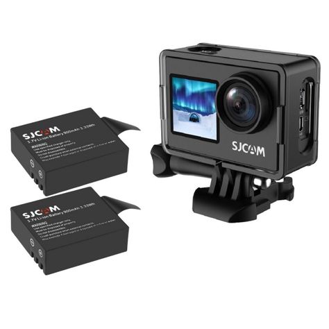 Pack Cámara Deportiva SJCAM SJ4000  4k 16MP Doble Pantalla más 2 Baterías-1