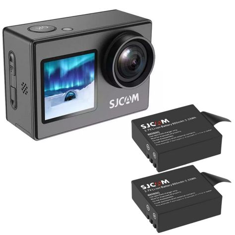 Pack Cámara Deportiva SJCAM SJ4000  4k 16MP Doble Pantalla más 2 Baterías-2