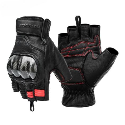 Guantes medio dedo para moto Motowolf 0334-0