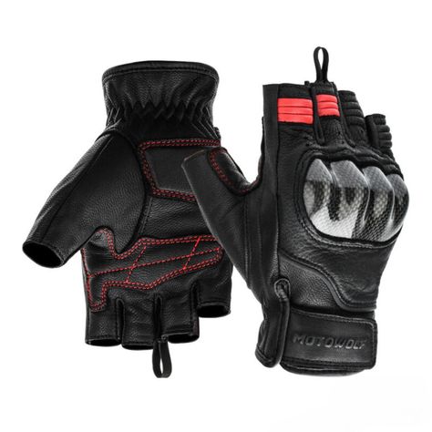 Guantes medio dedo para moto Motowolf 0334-1