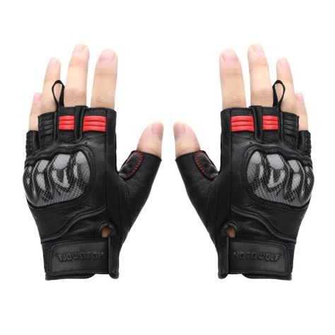 Guantes medio dedo para moto Motowolf 0334-3