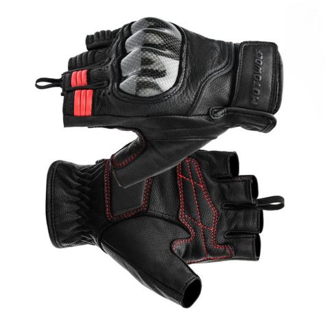 Guantes medio dedo para moto Motowolf 0334-4