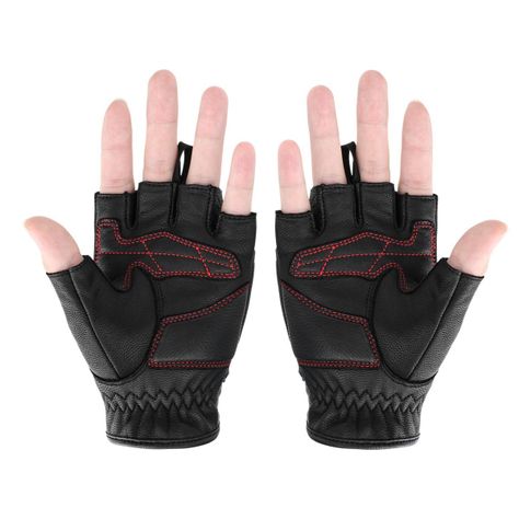 Guantes medio dedo para moto Motowolf 0334-6