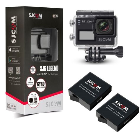 Pack Cámara Deportiva SJCAM SJ6 LEGEND 4K Wifi Estabilizador giroscópico más 2 Báterías-1
