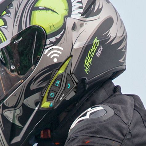 Intercomunicador y manos libre Bluetooth para Moto Hysnox Shark 02 1000m-3