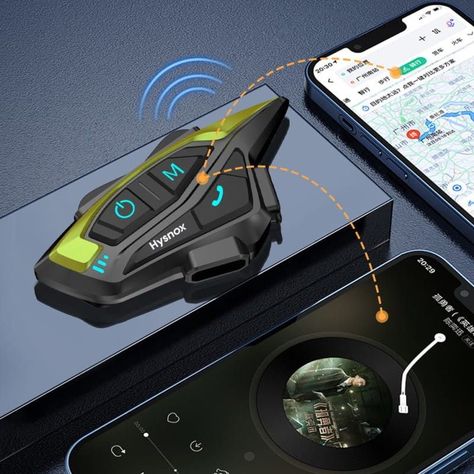 Intercomunicador y manos libre Bluetooth para Moto Hysnox Shark 02 1000m-7