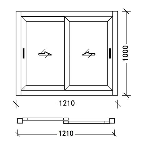 Ventana Termopanel aluminio RPT Premium 73s 121x100cm - blanco-8