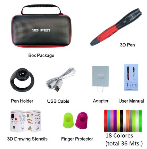 Lapiz impresora 3D Smaffox SM-01 + 54M + Estuche-2