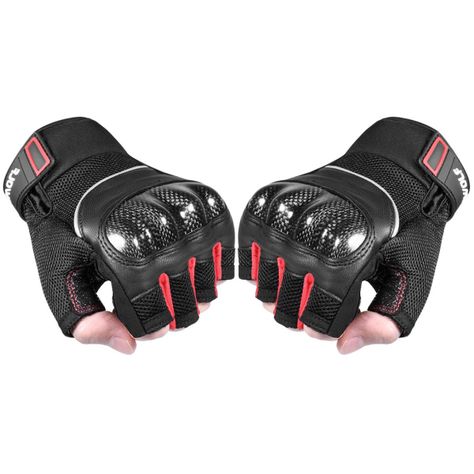 Guantes medio dedo para moto Motowolf 0331-1