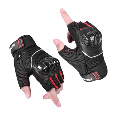 Guantes medio dedo para moto Motowolf 0331-2