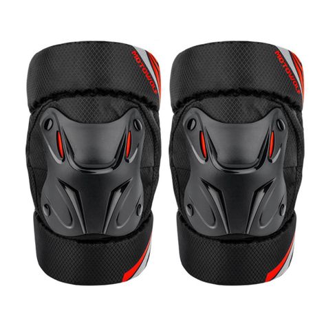 Rodilleras Cortas  para motociclismo Motowolf 1010 Blak-Red-0