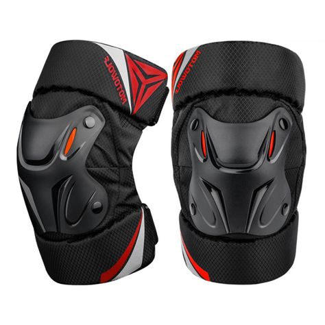 Rodilleras Cortas  para motociclismo Motowolf 1010 Blak-Red-2