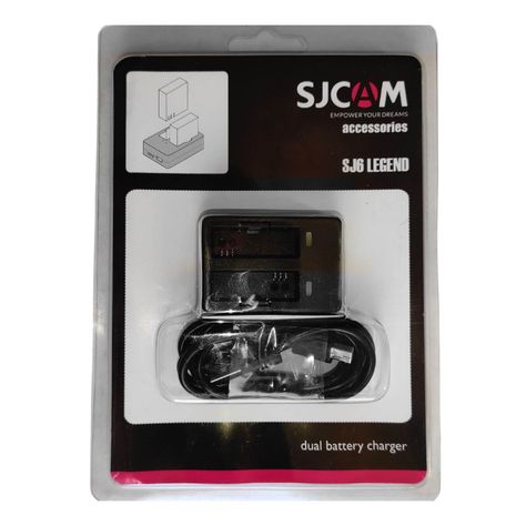 Cargador de baterías DUAL para cámaras deportivas SJCAM SJ6 Legend / SJ6 pro-4