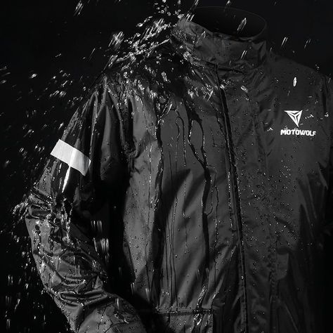 Traje Impermeable para moto y ciclismo MotoWolf 0401 - negro-5