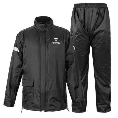 Traje Impermeable para moto y ciclismo MotoWolf 0401 - negro-1