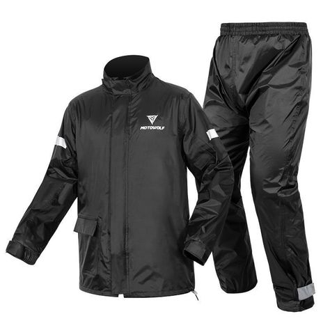 Traje Impermeable para moto y ciclismo MotoWolf 0401 - negro-0