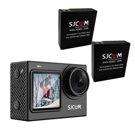 Pack Cámara Deportiva SJCAM SJ6 PRO 24MP 4K 60 FPS Doble Pantalla Estabilizador más 2 Baterías-1