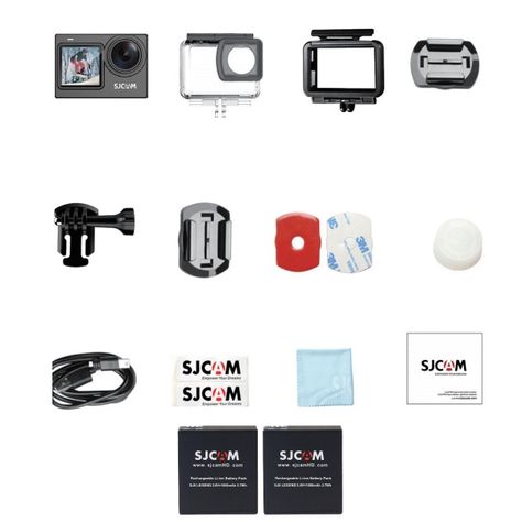 Pack Cámara Deportiva SJCAM SJ6 PRO 24MP 4K 60 FPS Doble Pantalla Estabilizador más 2 Baterías-4