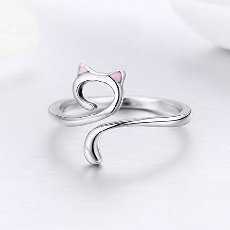 Anillo Diseño Gato Plata 925-1
