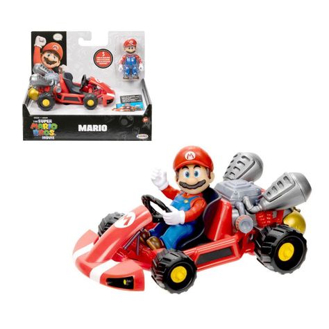 NINTENDO FIGURAS CON VEHICULO SUPER MARIO MOVIE 6CM - MARIO-0