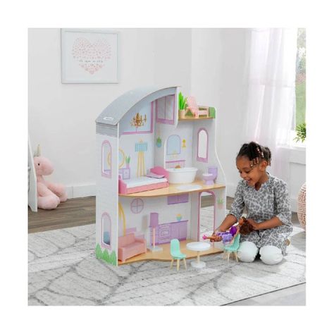 Casa Muñecas Elise De Madera De 2 Pisos, 3 Piezas, Y Accesor-1