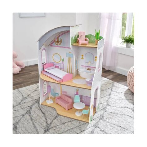 Casa Muñecas Elise De Madera De 2 Pisos, 3 Piezas, Y Accesor-2