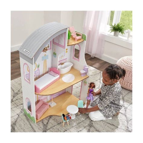 Casa Muñecas Elise De Madera De 2 Pisos, 3 Piezas, Y Accesor-3