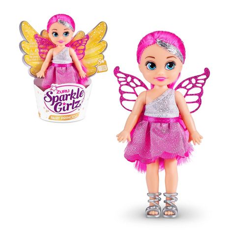 MUÑECA 12 CMS HADA SPARKLE GIRLZ DE ZURU - FUCCIA-0
