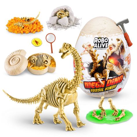 MEGA HUEVO ROBO ALIVE CON FOSIL DE DINOSAURIO DE ZURU-0