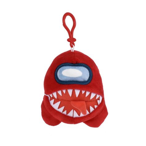 Peluche Among Us De 13 Cms Con Clip Para Colgar - Rojo-0