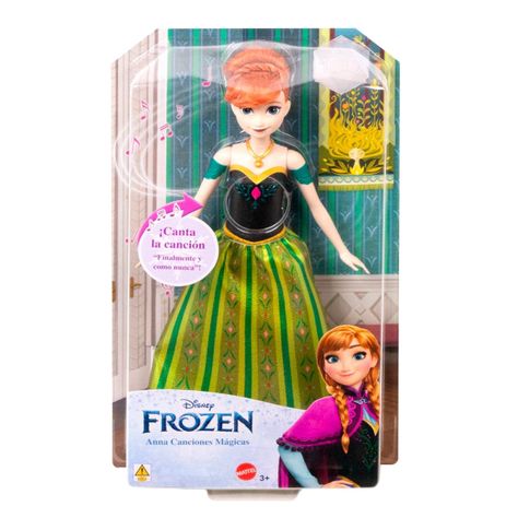 Disney Frozen Muñeca Anna Canciones Mágicas Español-0
