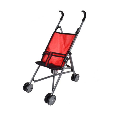 Coche Paragua Metalico Rojo-0