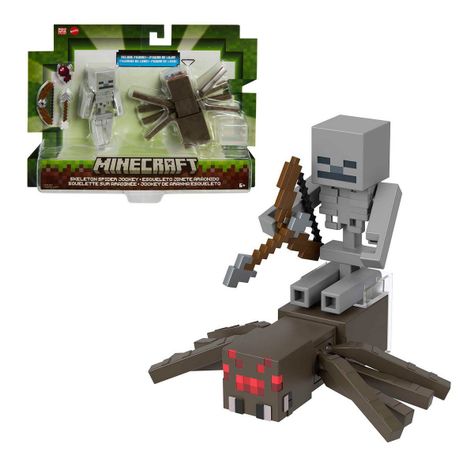 MINECRAFT FIGURA DE 8CM CRAFTING - ESQUELETO JINETE ARACNIDO-0