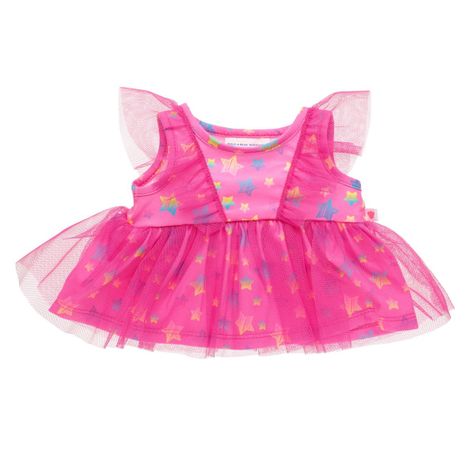 VESTIDO FUCSIA TUL CON ESTRELLAS BUILD-A-BEAR-1