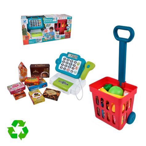 Playset Maquina Registradora Con Canasta Y Accesorios-0