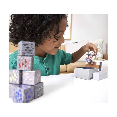 Minecraft Vanilla Core Figura De 8 Cm Con Dinåmica De Coche-1