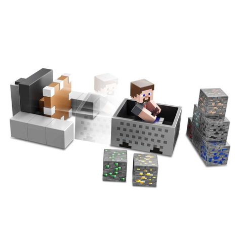 Minecraft Vanilla Core Figura De 8 Cm Con Dinåmica De Coche-3