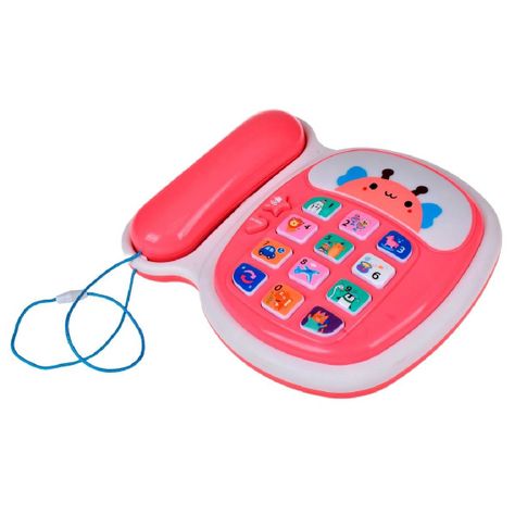 TELEFONO DIDACTICO CON LUCES Y SONIDOS - ROSADO-2