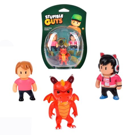 PACK 3 FIGURAS 5 CMS STUMBLE GUYS - INFERNO DRAGÓN-0
