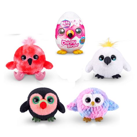 Peluche Pajaro Loco En Huevo Pets Alive-0