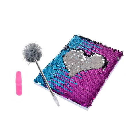 DIARIO LENTEJUELAS GIRA BRILLA CON LÁPIZ Y GLITTER-1