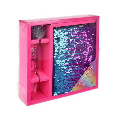 DIARIO LENTEJUELAS GIRA BRILLA CON LÁPIZ Y GLITTER-2