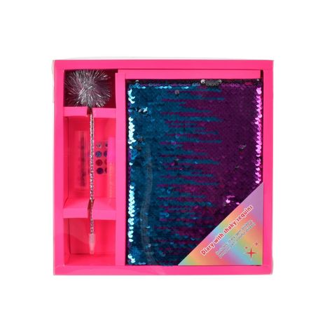 DIARIO LENTEJUELAS GIRA BRILLA CON LÁPIZ Y GLITTER-3